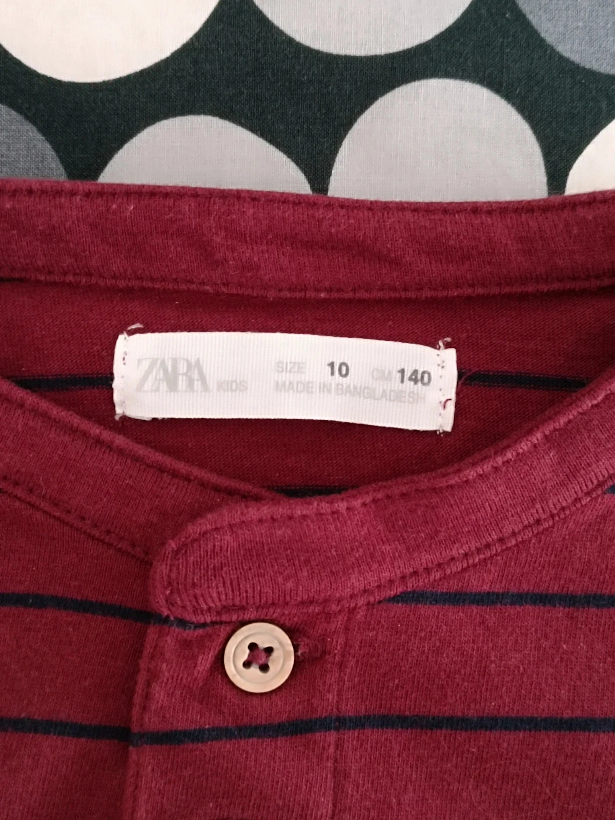 Camisola Zara niño 10 años rayas burdeos – photo 6